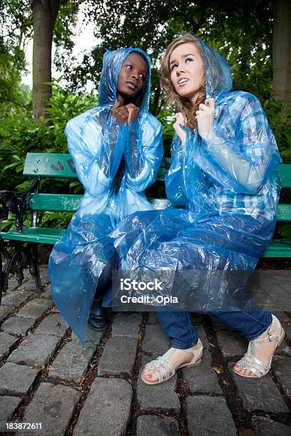 Two In Blue Plastic Rain Ponchos Photo - Image Now - Blue, Plastic, Poncho - iStock