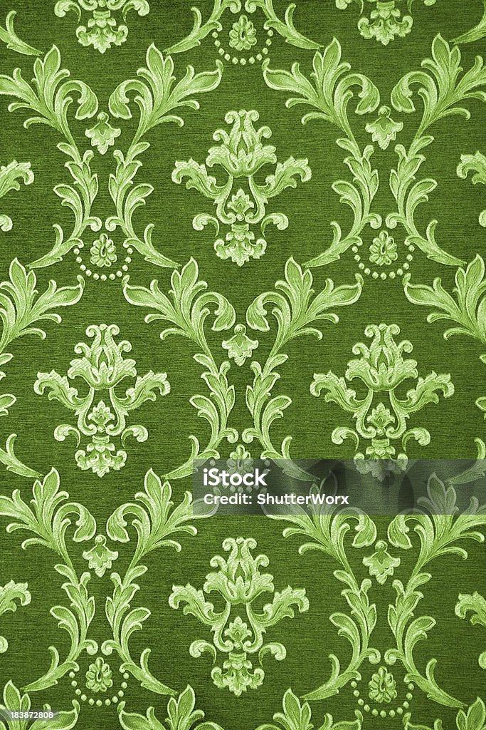 Green Retro Backdrop Floral Vintage Background. Backgrounds Stock Photo
