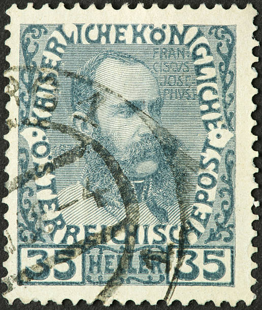 istock Franz Joseph emperer of Austria on a postage stamp 183873131