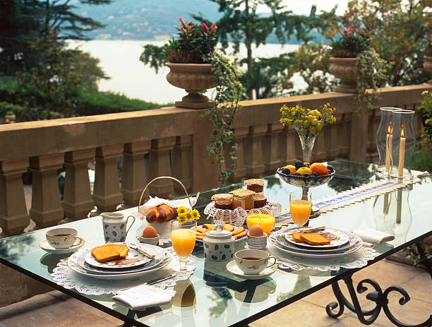 Breakfast with seaview in Puglia in Italy