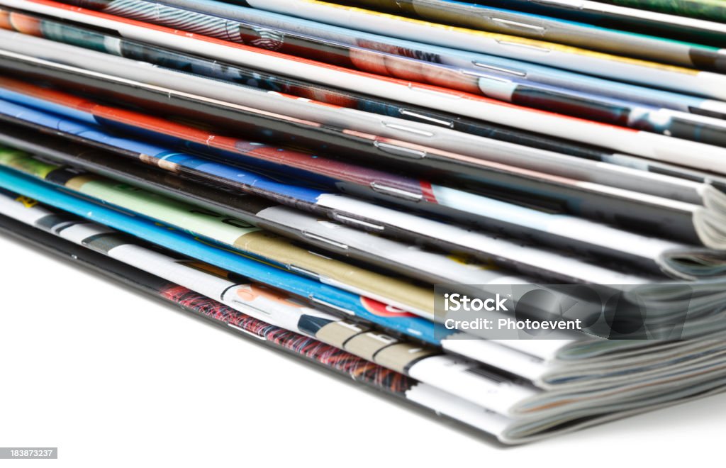 Stapel von Zeitschriften - Lizenzfrei Bildschärfe Stock-Foto