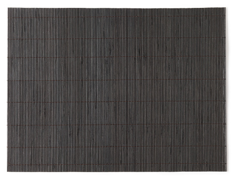 Black bamboo mat on white. This file is cleaned, retouched and contains 