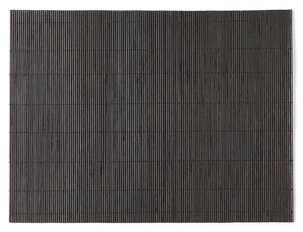 esteira de bambu - woven wood textured place mat imagens e fotografias de stock