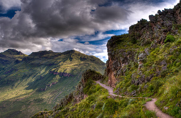 Inca trail HDR Image - Multiple Exposures used to capture full dynamic range inca photos stock pictures, royalty-free photos & images