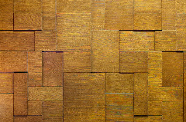 Photo of wooden background interlocking pieces of wood Wooden Background. Abstract hardwood texture image.  architectural feature photos stock pictures, royalty-free photos & images