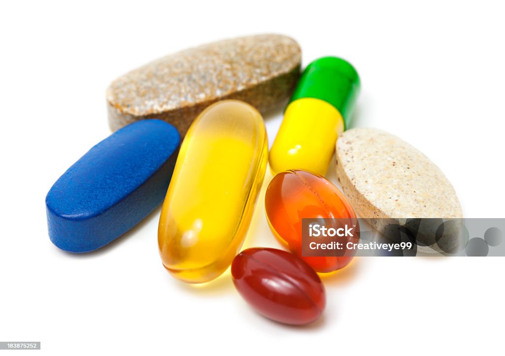 Vitamine e pillole - Foto stock royalty-free di Bellezza