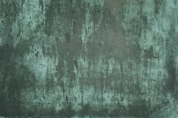 Photo of Green grungy verdigris texture