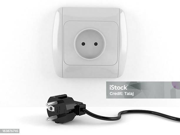 Foto de Electricidade e mais fotos de stock de Tridimensional - Tridimensional, Tomada, Plugue