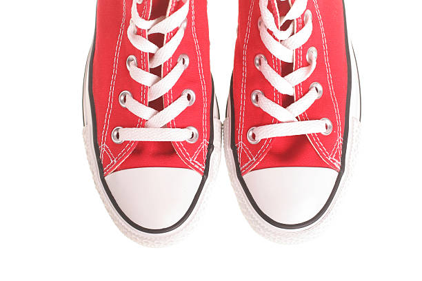 Red Sneakers stock photo
