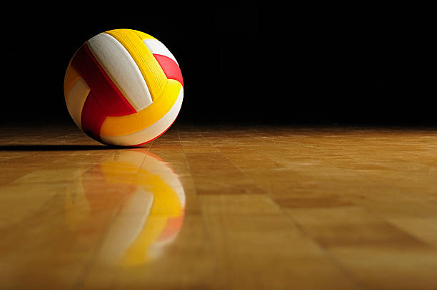 istock Volleyball in an empty gym 183877073