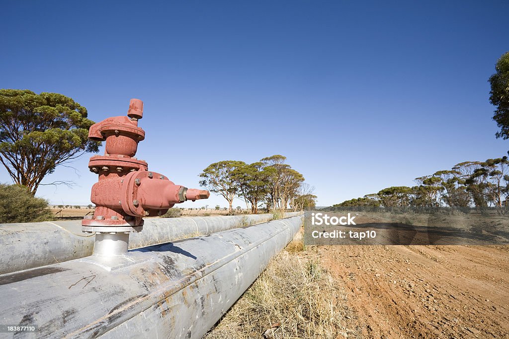 Pipeline to Kalgoorlie The famous Perth to Kalgoorlie pipeline - Originally engineered by Charles Yelverton O'connor and completed 1903 to provide the precious resource of water to the Gold Fields. Australia Stock Photo