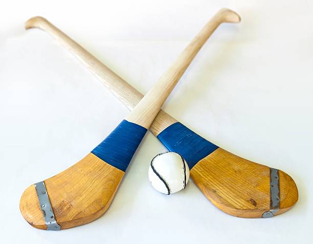 istock Gaelic Hurl Hurley sticks and sliotar 183877203