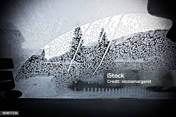 Snowflakes On Car Windshield Stock Photo - Download Image Now - Extreme Close-Up, Windshield Wiper, Vehicle Interior
