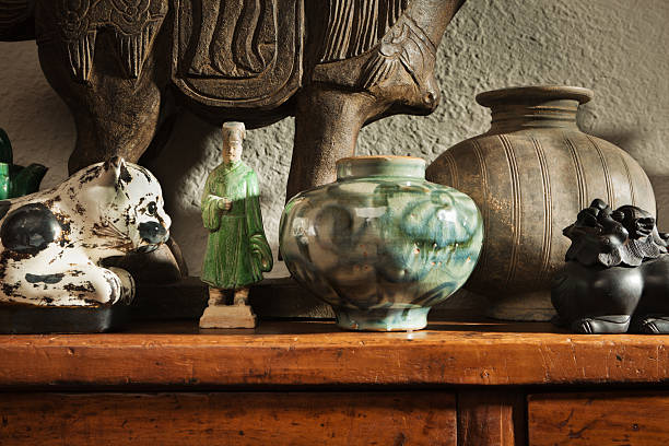 istock Chinese Antique Store Decorative Objects and Potteries  Display Hz 183877355