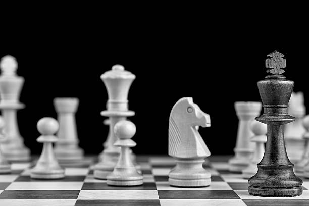 Chess Table Stock Photo - Download Image Now - Beginnings, Bishop - Chess  Piece, Black And White - iStock