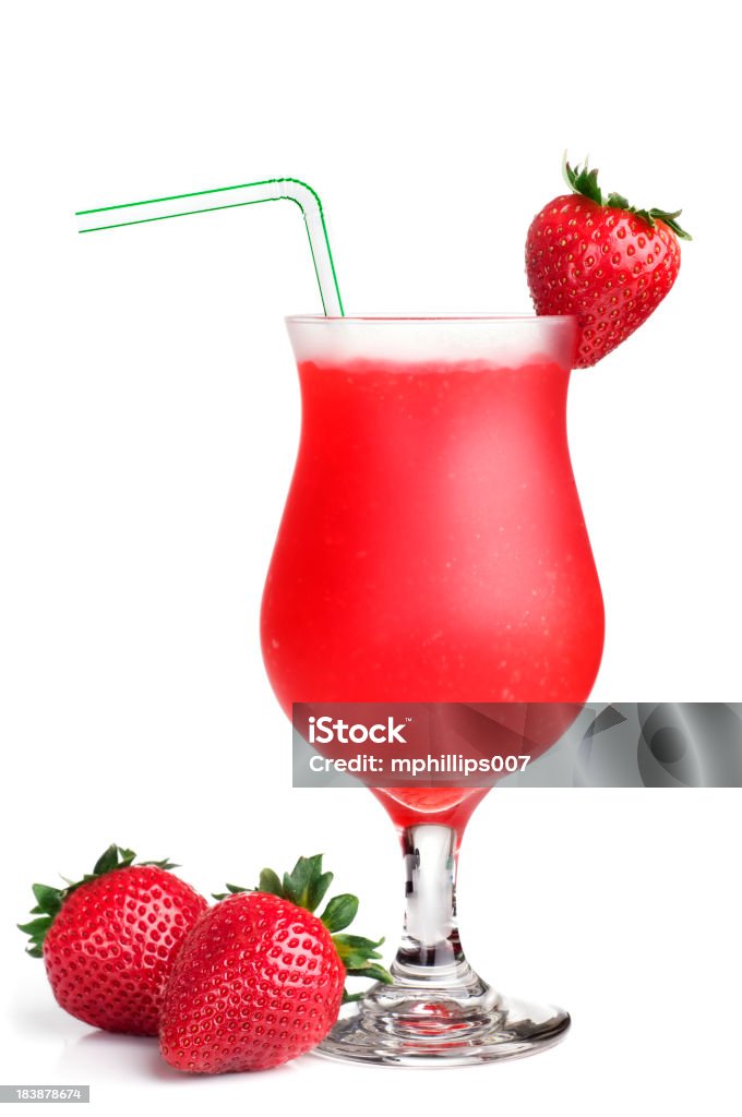 Strawberry Daiquiri Strawberry daiquiri isolated on white with fruit.  Please see my portfolio for other drink and food related images. Strawberry Daiquiri Stock Photo