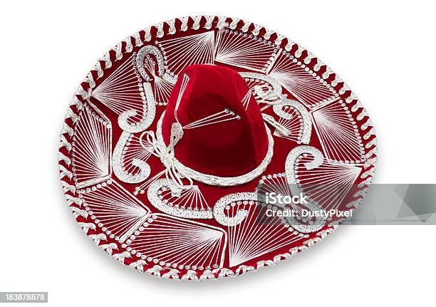 Red Sombrero Stock Photo - Download Image Now - Cultures, Cut Out, Hat