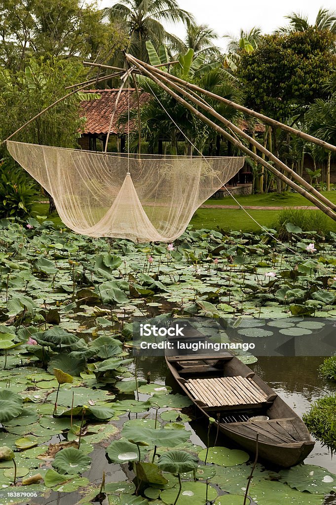 Red de pesca vietnam village - Foto de stock de Agua libre de derechos