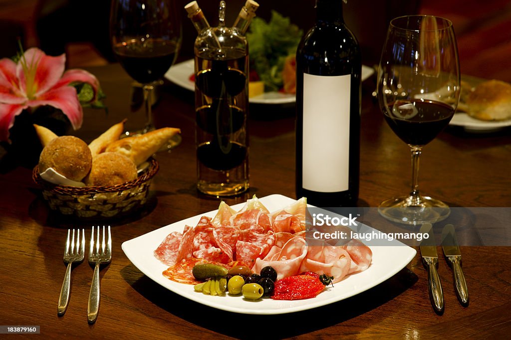 Frio cortar carne entrada antipasto - Royalty-free Alimentação Não-saudável Foto de stock