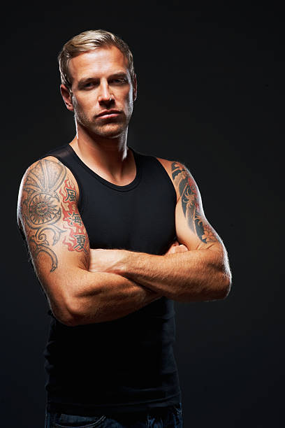istock Smart guy with a muscular body 183879795