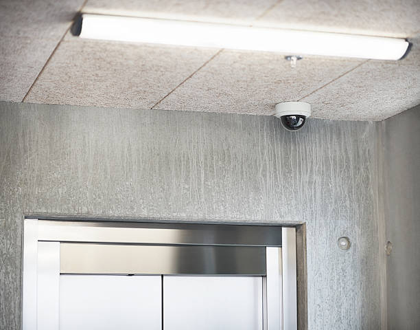 Surveillance camera monitoring corridor