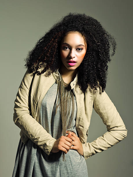 istock Pretty woman with curly hair 183881017