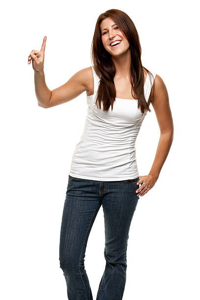 Portrait of a woman on a white background. http://s3.amazonaws.com/drbimages/m/linpra.jpg