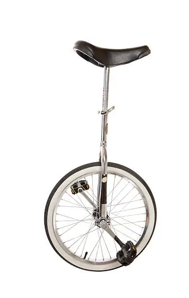 A unicycle isolated on white.