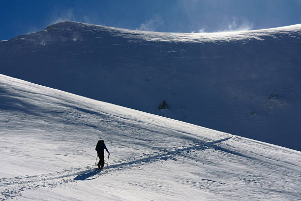 Backcountry Skiing stock photo