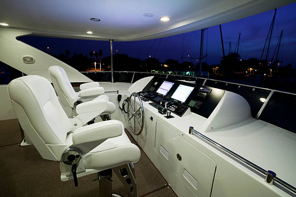 istock The inside of a flybridge motor yacht helm  183881503