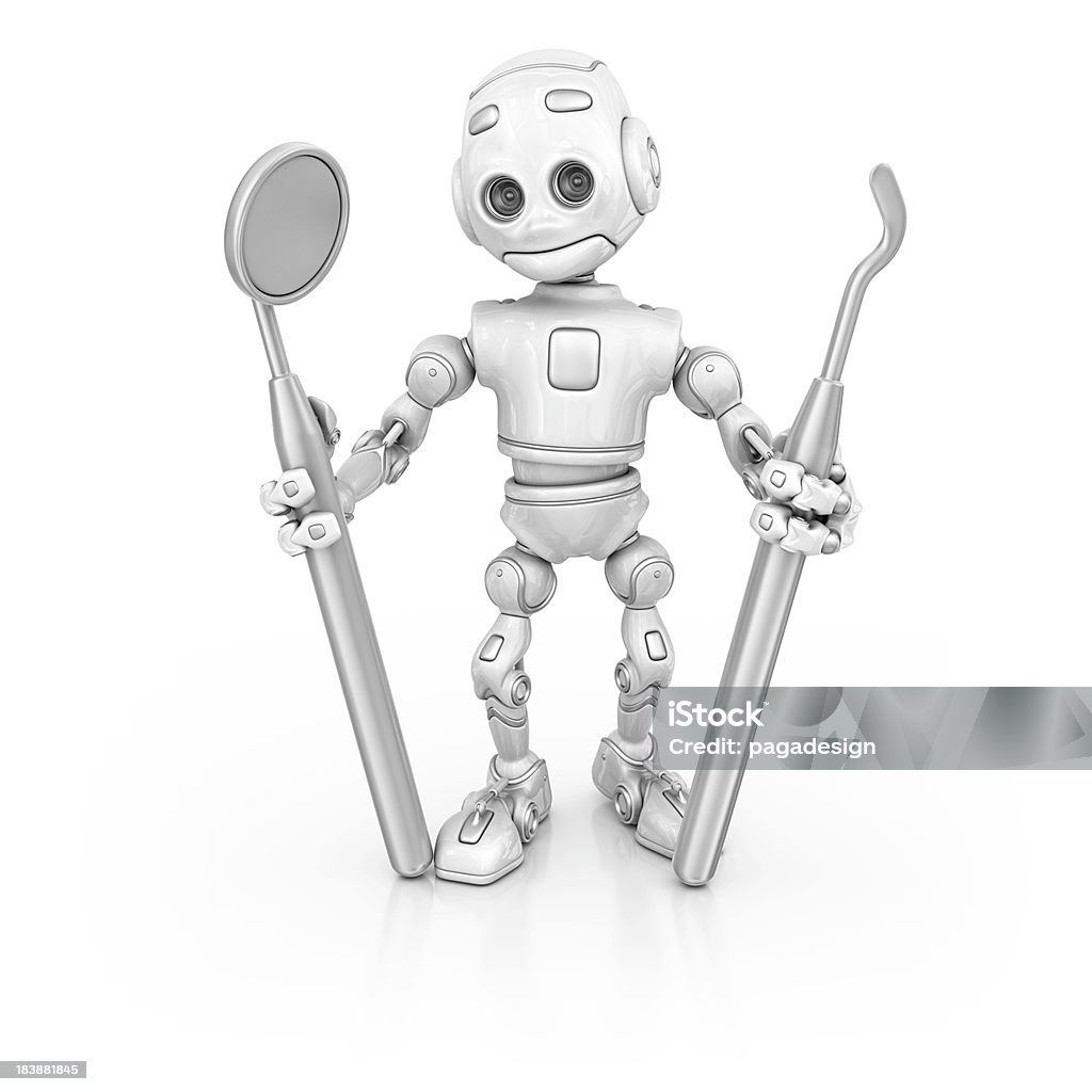 robot e strumenti dentali - Foto stock royalty-free di Acciaio