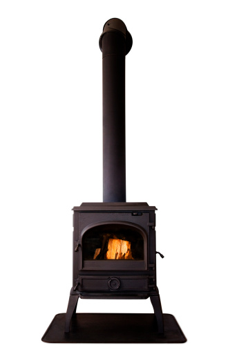 Cast iron stove.