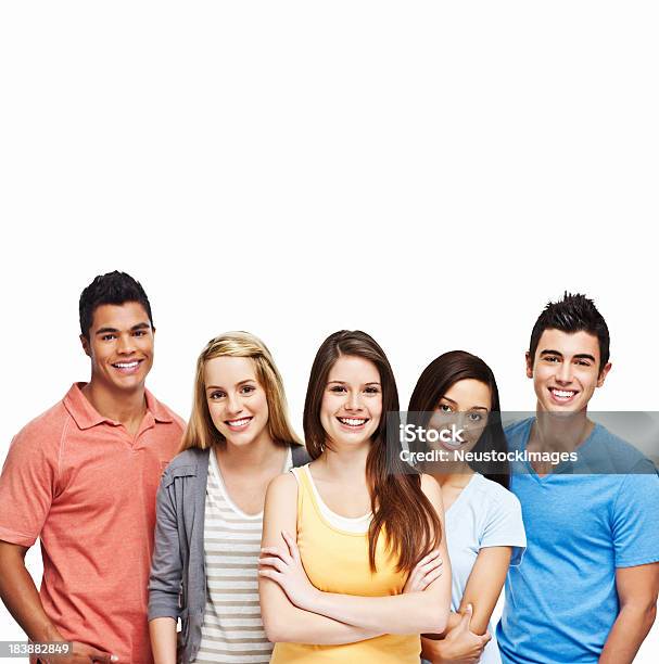 Diverse Young Adults Standing Together Stock Photo - Download Image Now - Friendship, Studio Shot, Adult