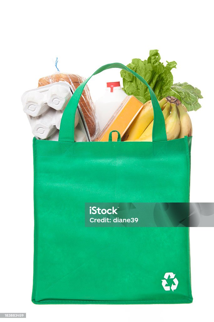 Riutilizzabile Borsa della spesa - Foto stock royalty-free di Busta di carta