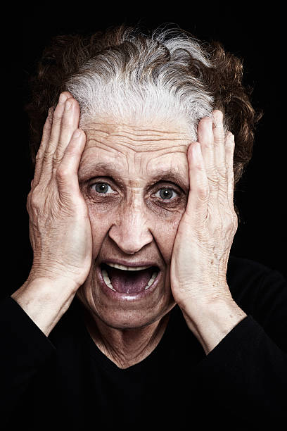 Scream Scared senior woman ugly old women stock pictures, royalty-free photos & images