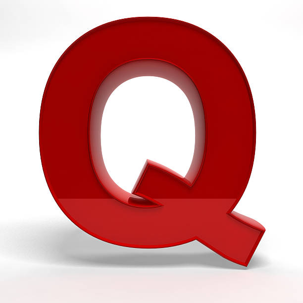 Red Letter Q Stock Photo - Download Image Now - Alphabet, Concepts