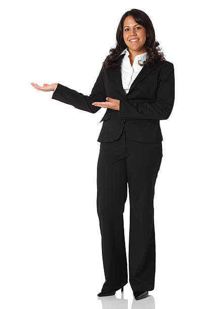 istock Businesswoman presenting 183884997