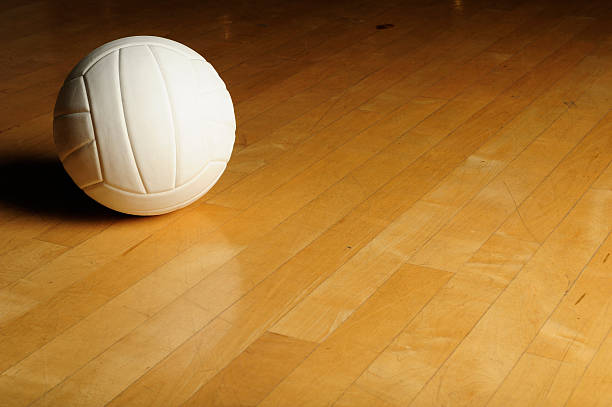 istock Volleyball in an empty gym 183885161