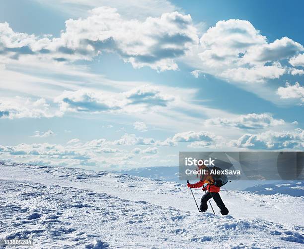 Trekking No Inverno - Fotografias de stock e mais imagens de Caminhada - Caminhada, Andar, Aventura