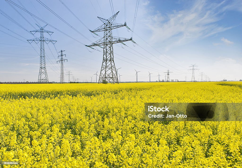 High voltage power line - Lizenzfrei Hochspannungsmast Stock-Foto