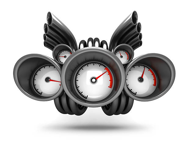 istock Supercharged isolated car turbo speedometer 183885960