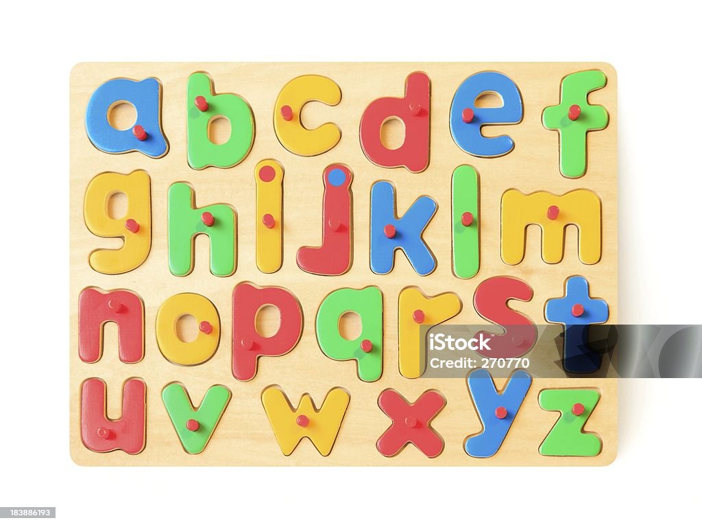 Colorido ortografia de letras para crianças brinquedo Quebra-cabeça em branco - Royalty-free Alfabeto Foto de stock