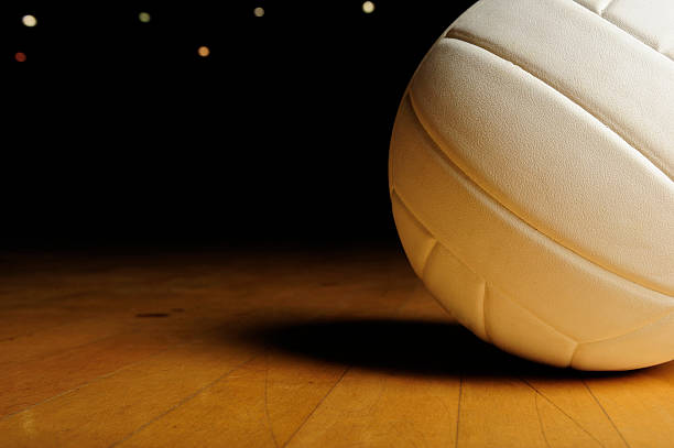 Volleyball on Wood Floor