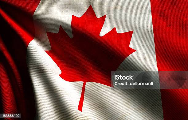 Bandiera Del Canada - Fotografie stock e altre immagini di Bandiera del Canada - Bandiera del Canada, Motivo a onde, A forma di stella