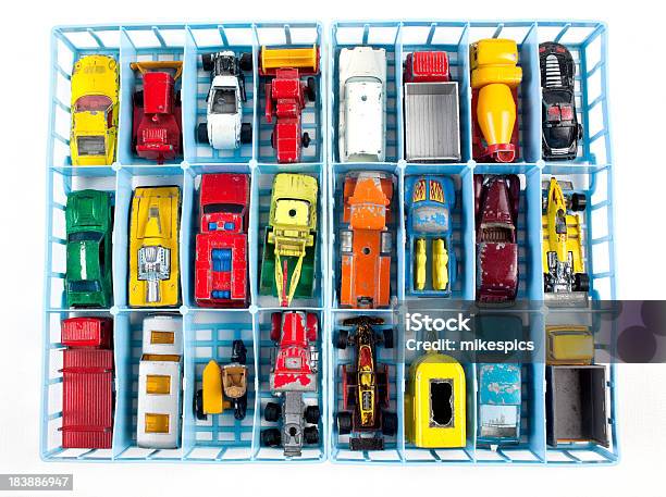 Collection Of Old Toy Cars And Trucks Stock Photo - Download Image Now - Toy, Neat, Activity