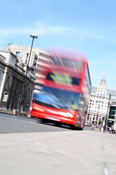 istock Double-decker red bus in London 183887092
