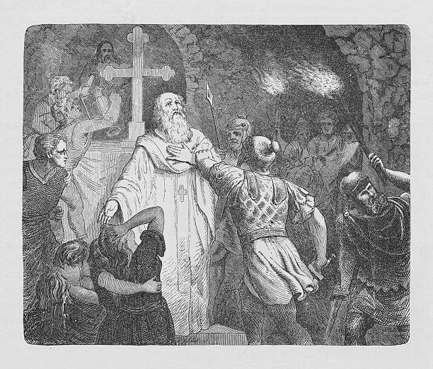 istock 19th century illustration of roman soldiers attacking christians 183887242