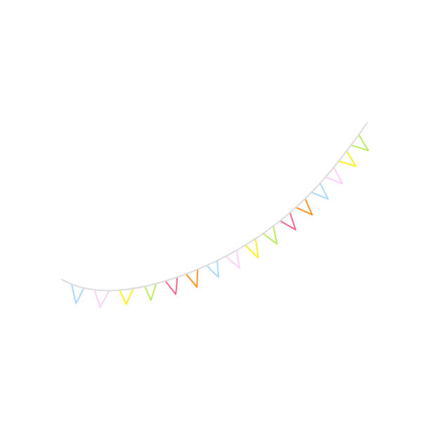 istock Colorful party flags decorated at parties, gatherings, celebrations. 1838873107