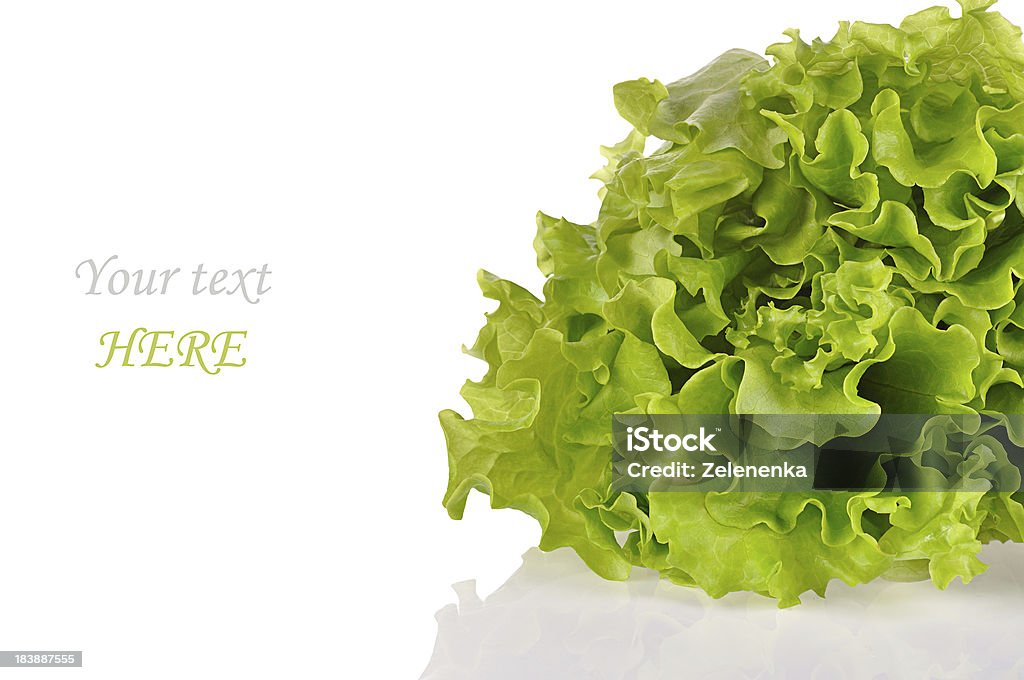 Salada verde isolado em um fundo branco - Royalty-free Agricultura Foto de stock