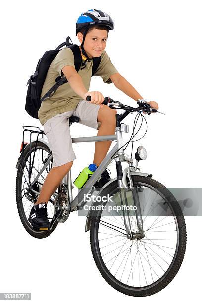 Student Fahrrad Zur Schule Stockfoto und mehr Bilder von Freisteller – Neutraler Hintergrund - Freisteller – Neutraler Hintergrund, Radfahren, Fahrrad